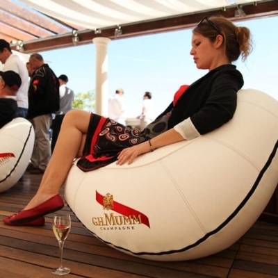 customizable inflatable rocking chair for indoor and outdoor