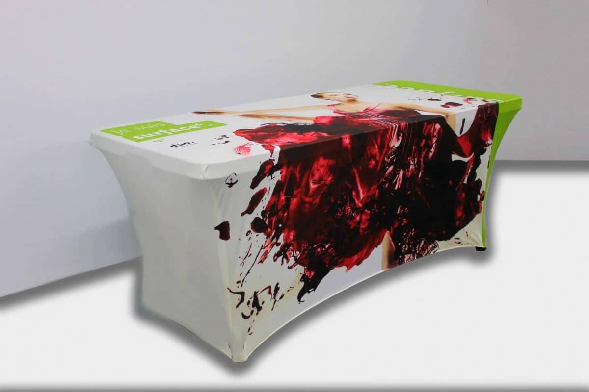 printed stretch table cover
