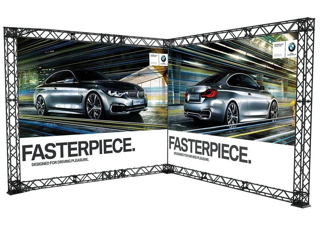 Foldable-Expo-Truss-BMW-2017 Plooibare Truss structuur met full color bedrukking