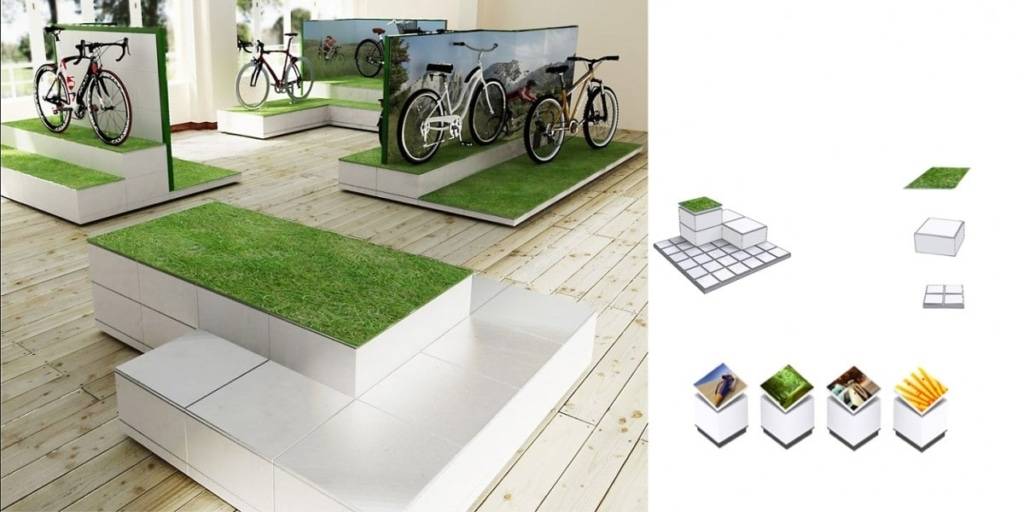 ExpoCube Floor Product DIisplay Slider