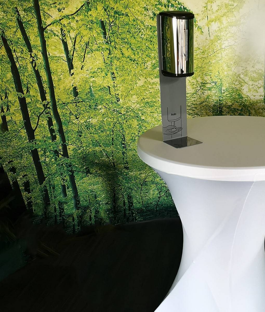 Desinfectie-dispenser-tafelmodel automatische desinfectiezuil