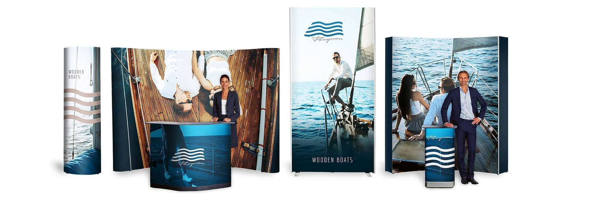 pop-up display 4x3 and 3x3 curved combined with straight pop-up