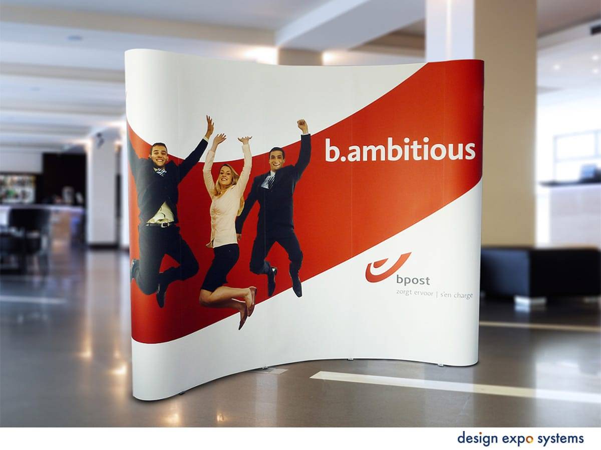 Pop-up exhibition wall bpost