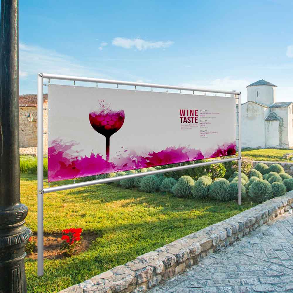 Outdoor print with frame