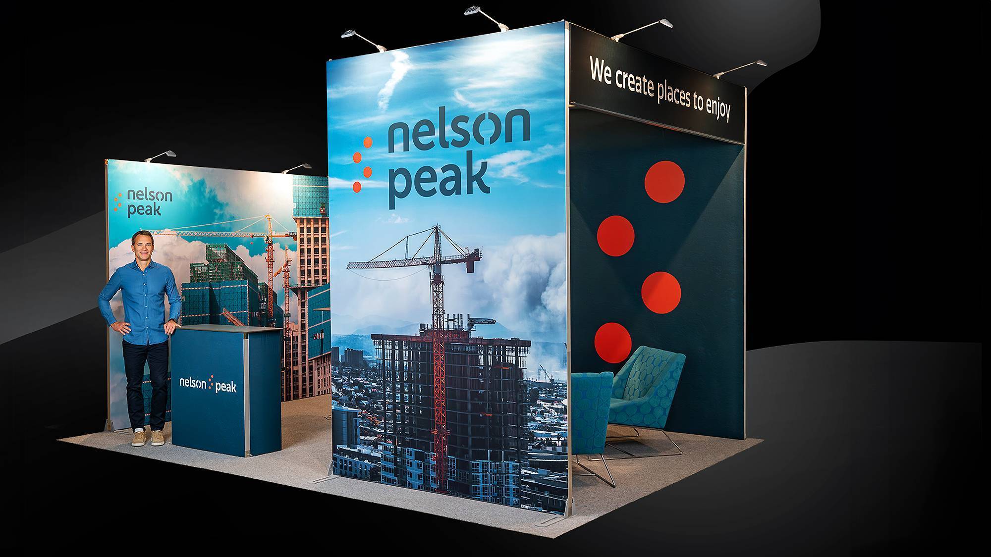 classic textielframe beursstand