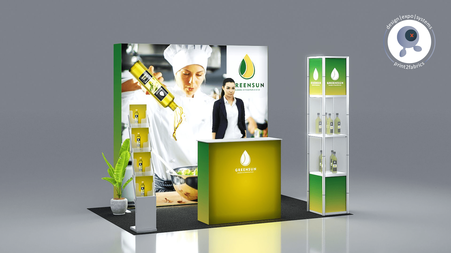 Pop-up LED LightBox hoekstand