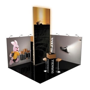 fabric exhibition stand with lightbox